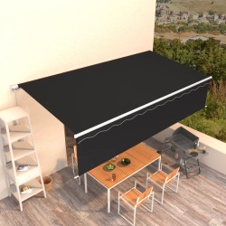 Gelenkarmmarkise Einziehbar mit Jalousie 6x3 m Anthrazit