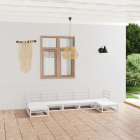 vidaXL 7-tlg. Garten-Lounge-Set Massivholz Kiefer