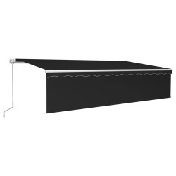 Gelenkarmmarkise Einziehbar mit Jalousie 6x3 m Anthrazit