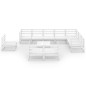 vidaXL 11-tlg. Garten-Lounge-Set Weiß Kiefer Massivholz vidaXL 11-tlg. Garten-Lounge-Set Weiß Kiefer Massivholz