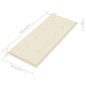 vidaXL Batavia-Gartenbank mit Cremeweißem Kissen 120cm Teak Massivholz vidaXL Batavia-Gartenbank mit Cremeweißem Kissen 120cm Teak Massivholz