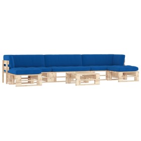 vidaXL 6-tlg. Paletten-Lounge-Set mit Kissen Imprägniertes Kiefernholz