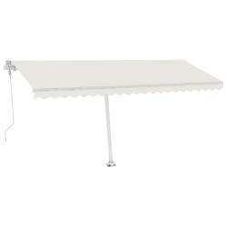 vidaXL Automatische Markise mit LED & Windsensor 500x350 cm Cremeweiß  