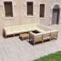 vidaXL 11-tlg. Garten-Lounge-Set mit Kissen Honigbraun Massivholz vidaXL 11-tlg. Garten-Lounge-Set mit Kissen Honigbraun Massivholz