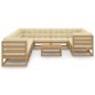 vidaXL 11-tlg. Garten-Lounge-Set mit Kissen Honigbraun Massivholz vidaXL 11-tlg. Garten-Lounge-Set mit Kissen Honigbraun Massivholz