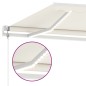 vidaXL Automatische Markise mit LED & Windsensor 500x350 cm Cremeweiß vidaXL Automatische Markise mit LED & Windsensor 500x350 cm Cremeweiß