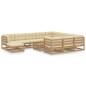 vidaXL 12-tlg. Garten-Lounge-Set mit Kissen Honigbraun Massivholz vidaXL 12-tlg. Garten-Lounge-Set mit Kissen Honigbraun Massivholz