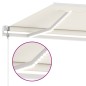 Automatische Markise mit LED & Windsensor 450x300 cm Creme Automatische Markise mit LED & Windsensor 450x300 cm Creme