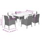vidaXL 7-tlg. Garten-Essgruppe mit Kissen Schwarz Poly Rattan vidaXL 7-tlg. Garten-Essgruppe mit Kissen Schwarz Poly Rattan