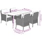 vidaXL 5-tlg. Garten-Essgruppe mit Kissen Beige Poly Rattan vidaXL 5-tlg. Garten-Essgruppe mit Kissen Beige Poly Rattan