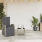 vidaXL 2-tlg. Garten-Essgruppe mit Kissen Grau Poly Rattan vidaXL 2-tlg. Garten-Essgruppe mit Kissen Grau Poly Rattan