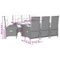 vidaXL 9-tlg. Garten-Essgruppe mit Kissen Schwarz Poly Rattan vidaXL 9-tlg. Garten-Essgruppe mit Kissen Schwarz Poly Rattan
