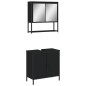 vidaXL 2-tlg. Badmöbel-Set Schwarz Holzwerkstoff vidaXL 2-tlg. Badmöbel-Set Schwarz Holzwerkstoff