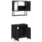 vidaXL 2-tlg. Badmöbel-Set Schwarz Holzwerkstoff vidaXL 2-tlg. Badmöbel-Set Schwarz Holzwerkstoff