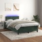vidaXL Boxspringbett mit Matratze & LED Dunkelgrün 120x190 cm Samt vidaXL Boxspringbett mit Matratze & LED Dunkelgrün 120x190 cm Samt