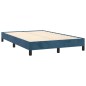 vidaXL Boxspringbett mit Matratze & LED Dunkelblau 120x190 cm Samt vidaXL Boxspringbett mit Matratze & LED Dunkelblau 120x190 cm Samt