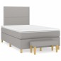 vidaXL Boxspringbett mit Matratze Hellgrau 120x190 cm Stoff vidaXL Boxspringbett mit Matratze Hellgrau 120x190 cm Stoff