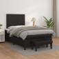 vidaXL Boxspringbett mit Matratze Schwarz 120x190 cm Kunstleder vidaXL Boxspringbett mit Matratze Schwarz 120x190 cm Kunstleder