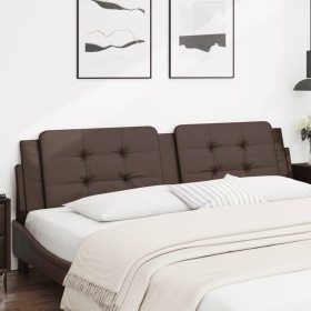 vidaXL Kopfteil-Kissen Braun 200 cm Kunstleder