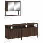vidaXL 3-tlg. Badmöbel-Set Braun Eichen-Optik Holzwerkstoff vidaXL 3-tlg. Badmöbel-Set Braun Eichen-Optik Holzwerkstoff