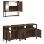 vidaXL 3-tlg. Badmöbel-Set Braun Eichen-Optik Holzwerkstoff vidaXL 3-tlg. Badmöbel-Set Braun Eichen-Optik Holzwerkstoff