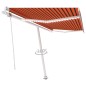 Automatische Markise mit LED & Windsensor 450x300 Orange/Braun Automatische Markise mit LED & Windsensor 450x300 Orange/Braun