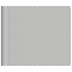 vidaXL Balkon-Sichtschutz Hellgrau 90x400 cm 100 % Polyester-Oxford