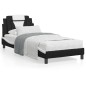 vidaXL Bett mit Matratze Schwarz und Weiß 90x200 cm Kunstleder vidaXL Bett mit Matratze Schwarz und Weiß 90x200 cm Kunstleder