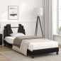 vidaXL Bett mit Matratze Schwarz und Weiß 90x200 cm Kunstleder vidaXL Bett mit Matratze Schwarz und Weiß 90x200 cm Kunstleder