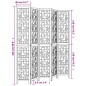 vidaXL 5-tlg. Raumteiler Braun Massivholz Paulownia vidaXL 5-tlg. Raumteiler Braun Massivholz Paulownia