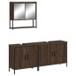 vidaXL 3-tlg. Badmöbel-Set Braun Eichen-Optik Holzwerkstoff vidaXL 3-tlg. Badmöbel-Set Braun Eichen-Optik Holzwerkstoff