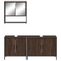 vidaXL 3-tlg. Badmöbel-Set Braun Eichen-Optik Holzwerkstoff vidaXL 3-tlg. Badmöbel-Set Braun Eichen-Optik Holzwerkstoff