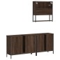 vidaXL 3-tlg. Badmöbel-Set Braun Eichen-Optik Holzwerkstoff vidaXL 3-tlg. Badmöbel-Set Braun Eichen-Optik Holzwerkstoff