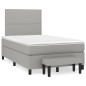 vidaXL Boxspringbett mit Matratze Hellgrau 120x190 cm Stoff vidaXL Boxspringbett mit Matratze Hellgrau 120x190 cm Stoff