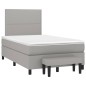 vidaXL Boxspringbett mit Matratze Hellgrau 120x190 cm Stoff vidaXL Boxspringbett mit Matratze Hellgrau 120x190 cm Stoff