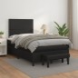 vidaXL Boxspringbett mit Matratze Schwarz 120x190 cm Kunstleder vidaXL Boxspringbett mit Matratze Schwarz 120x190 cm Kunstleder