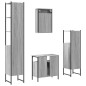 vidaXL 4-tlg. Badmöbel-Set Grau Sonoma Holzwerkstoff vidaXL 4-tlg. Badmöbel-Set Grau Sonoma Holzwerkstoff
