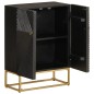 vidaXL Sideboard Schwarz 55x30x76 cm Massivholz Mango und Eisen vidaXL Sideboard Schwarz 55x30x76 cm Massivholz Mango und Eisen