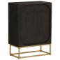 vidaXL Sideboard Schwarz 55x30x76 cm Massivholz Mango und Eisen vidaXL Sideboard Schwarz 55x30x76 cm Massivholz Mango und Eisen