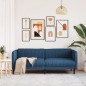 vidaXL Sofa 2-Sitzer Blau Stoff vidaXL Sofa 2-Sitzer Blau Stoff