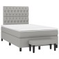 vidaXL Boxspringbett mit Matratze Hellgrau 120x190 cm Stoff vidaXL Boxspringbett mit Matratze Hellgrau 120x190 cm Stoff