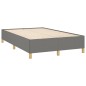 vidaXL Boxspringbett mit Matratze Dunkelgrau 120x190 cm Stoff vidaXL Boxspringbett mit Matratze Dunkelgrau 120x190 cm Stoff