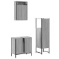 vidaXL 3-tlg. Badmöbel-Set Grau Sonoma Holzwerkstoff vidaXL 3-tlg. Badmöbel-Set Grau Sonoma Holzwerkstoff