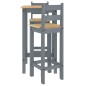 vidaXL 3-tlg. Bar-Set Grau Massivholz Kiefer vidaXL 3-tlg. Bar-Set Grau Massivholz Kiefer