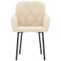 vidaXL Esszimmerstühle 2 Stk. Creme Samt vidaXL Esszimmerstühle 2 Stk. Creme Samt
