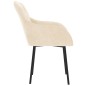 vidaXL Esszimmerstühle 2 Stk. Creme Samt vidaXL Esszimmerstühle 2 Stk. Creme Samt