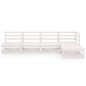 vidaXL 5-tlg. Garten-Lounge-Set Weiß Massivholz Kiefer vidaXL 5-tlg. Garten-Lounge-Set Weiß Massivholz Kiefer