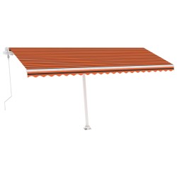 Automatische Markise mit LED & Windsensor 500x350 Orange/Braun