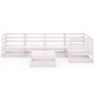 vidaXL 6-tlg. Garten-Lounge-Set Weiß Massivholz Kiefer vidaXL 6-tlg. Garten-Lounge-Set Weiß Massivholz Kiefer