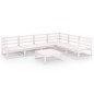 vidaXL 7-tlg. Garten-Lounge-Set Weiß Kiefer Massivholz vidaXL 7-tlg. Garten-Lounge-Set Weiß Kiefer Massivholz